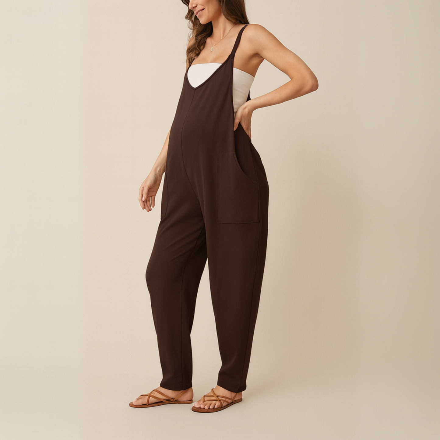 OVERSIZED JUMPSUIT - MATERNITY AND POSTPARTUM
