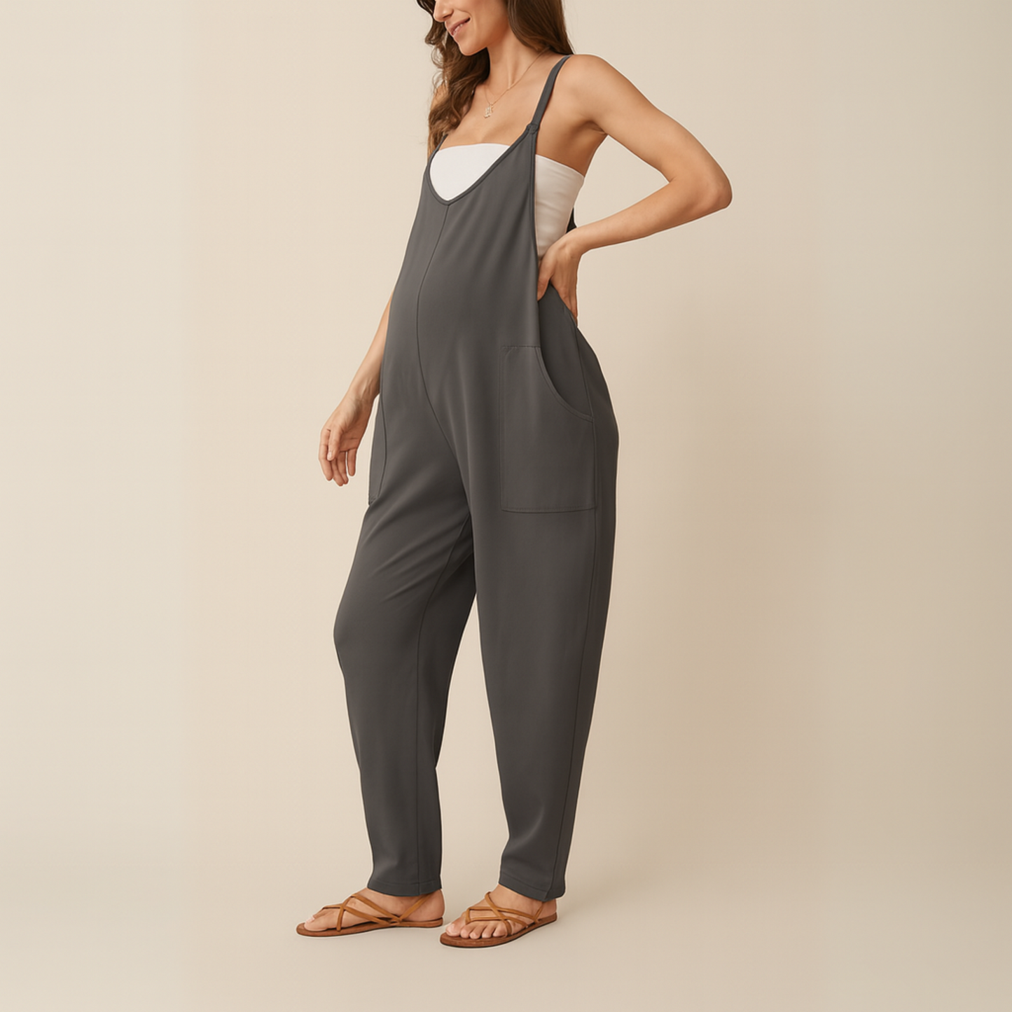 OVERSIZED JUMPSUIT - MATERNITY AND POSTPARTUM
