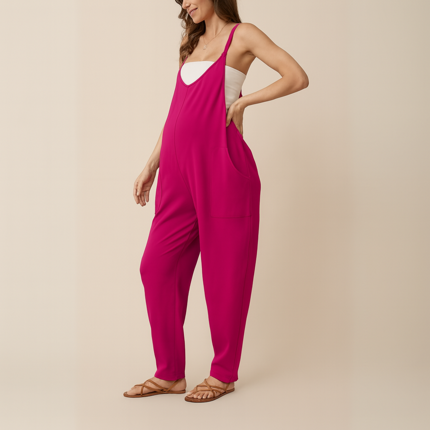 OVERSIZED JUMPSUIT - MATERNITY AND POSTPARTUM