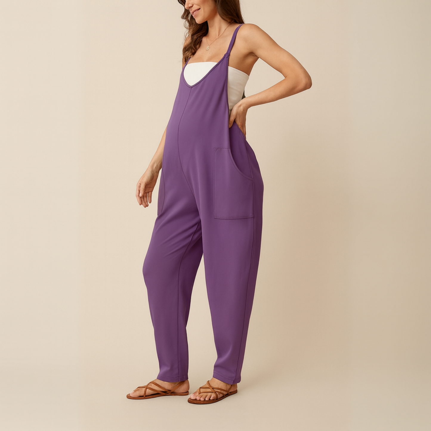 OVERSIZED JUMPSUIT - MATERNITY AND POSTPARTUM