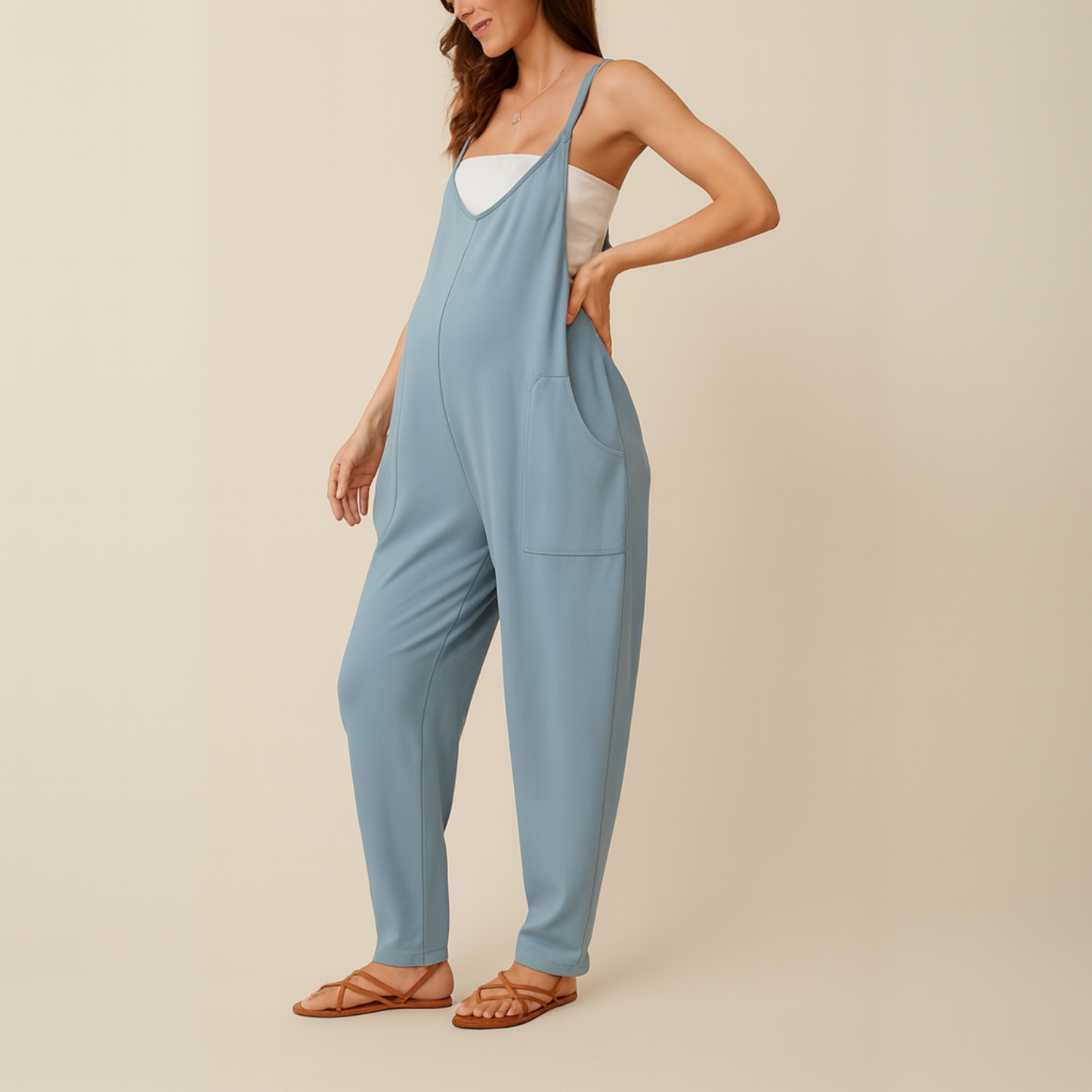 OVERSIZED JUMPSUIT - MATERNITY AND POSTPARTUM