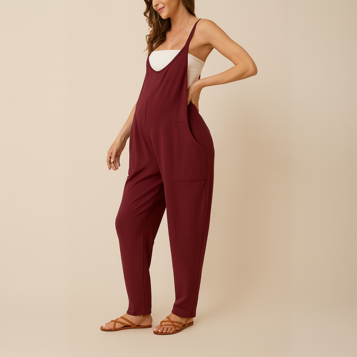 OVERSIZED JUMPSUIT - MATERNITY AND POSTPARTUM