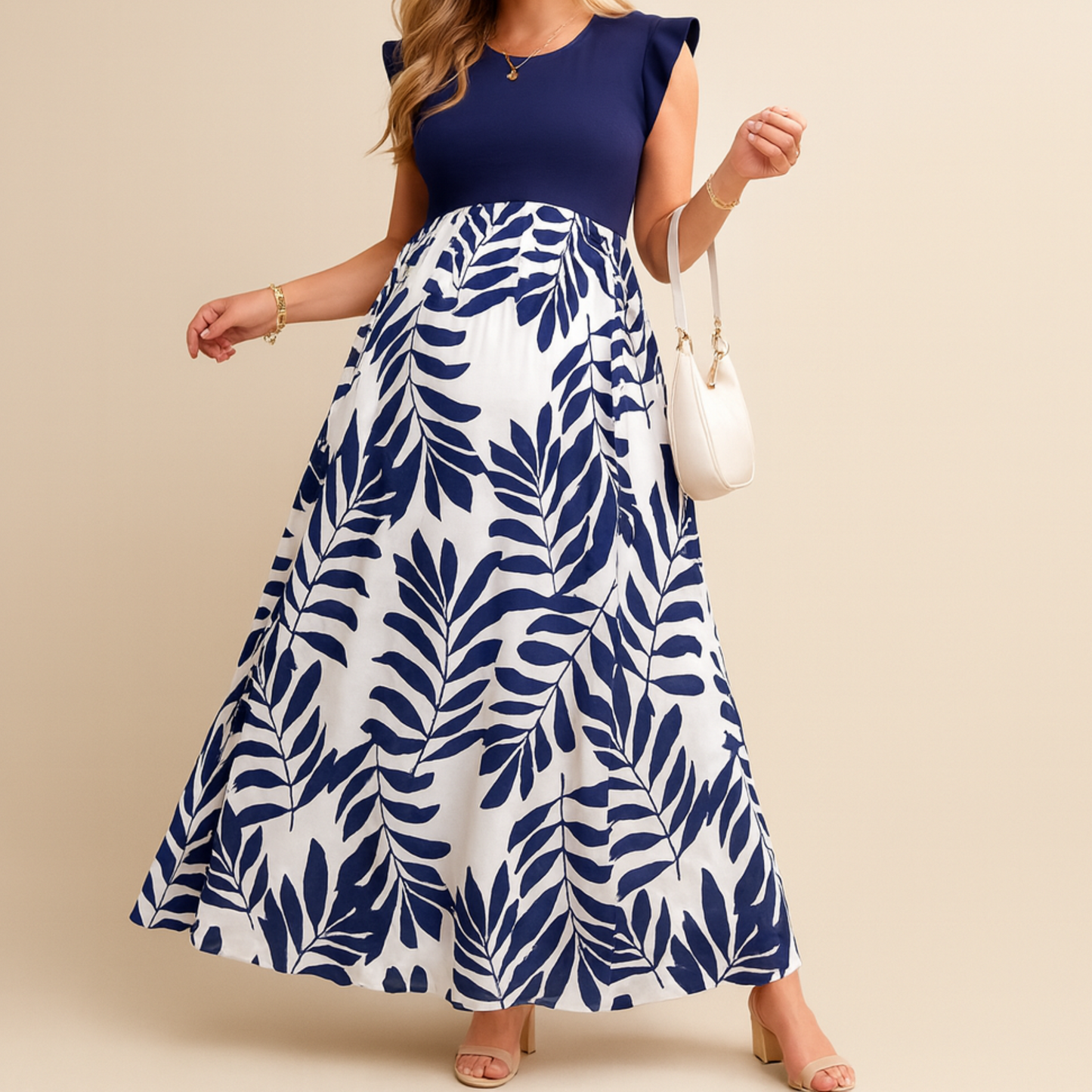 2 TONE DRESS - MATERNITY AND POSTPARTUM