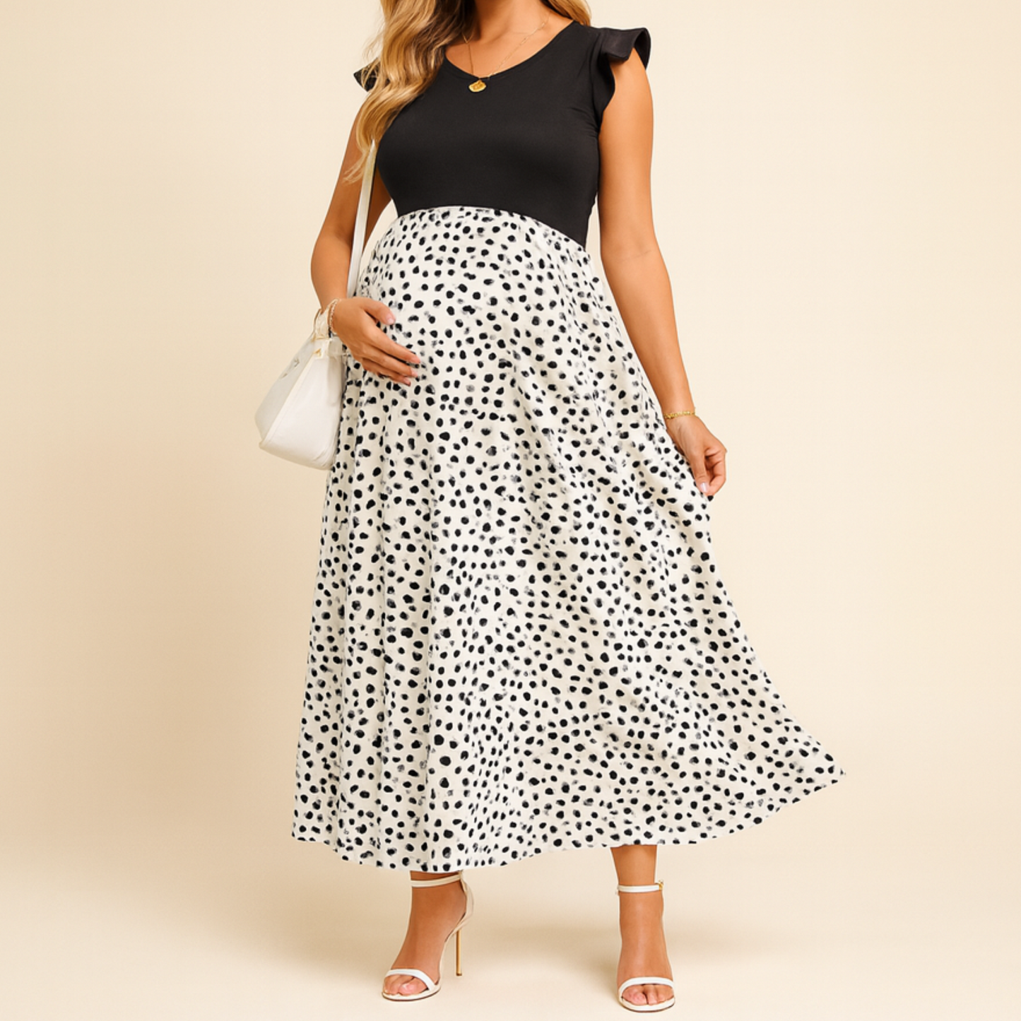 2 TONE DRESS - MATERNITY AND POSTPARTUM