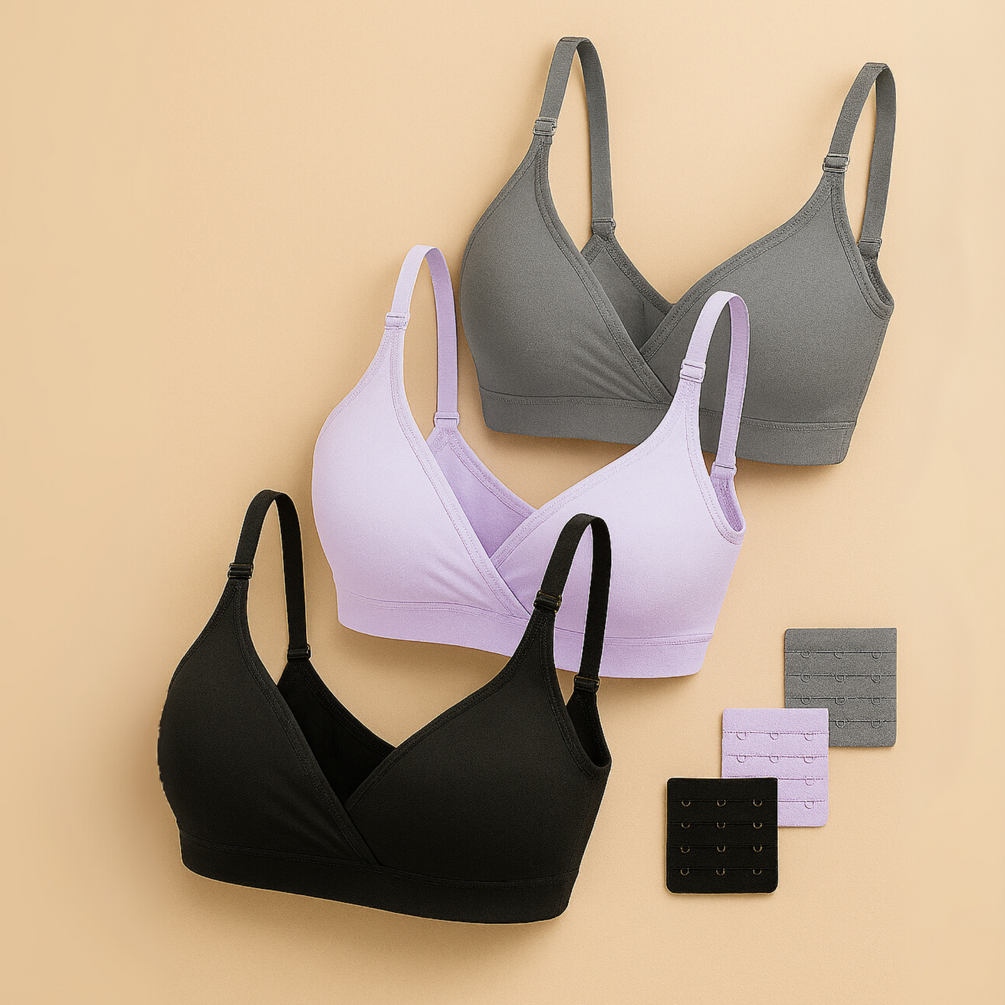 3-PACK MATERNITY BRA - POSTPARTUM NURSING