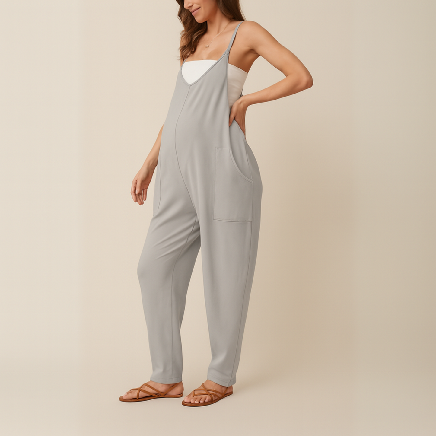 OVERSIZED JUMPSUIT - MATERNITY AND POSTPARTUM