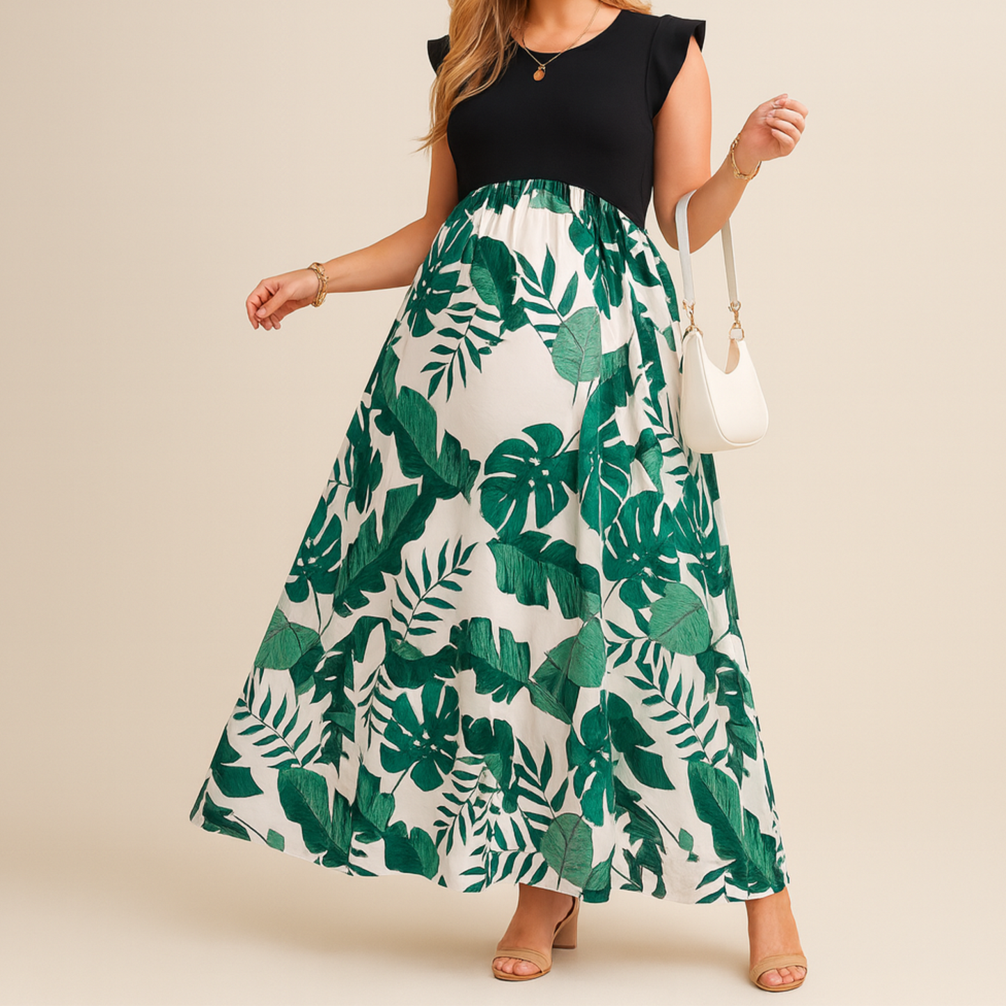 2 TONE DRESS - MATERNITY AND POSTPARTUM