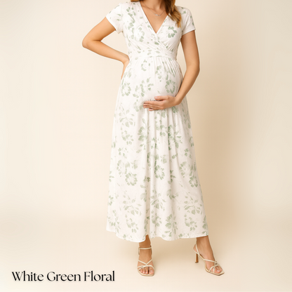 V-NECK DRESS - MATERNITY AND POSTPARTUM