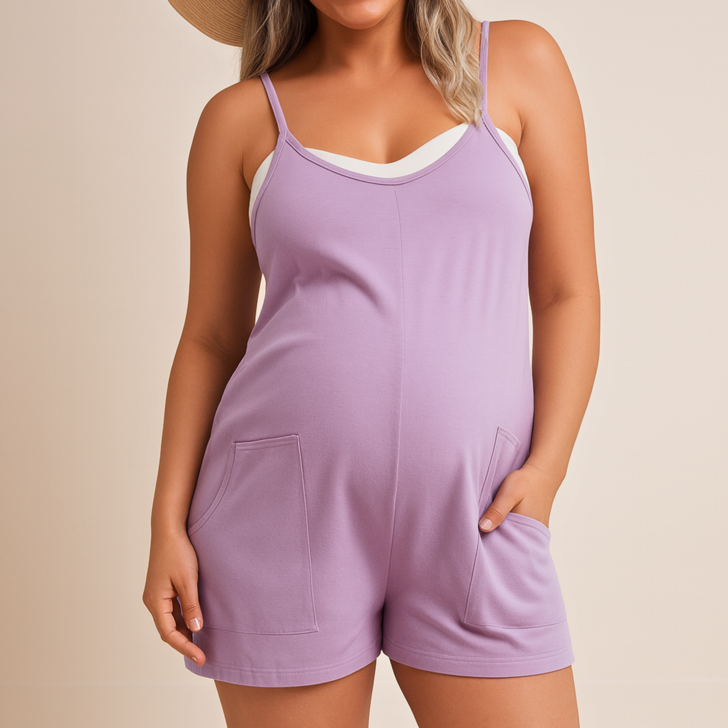 OVERSIZED JUMPSUIT SHORTS - MATERNITY AND POSTPARTUM