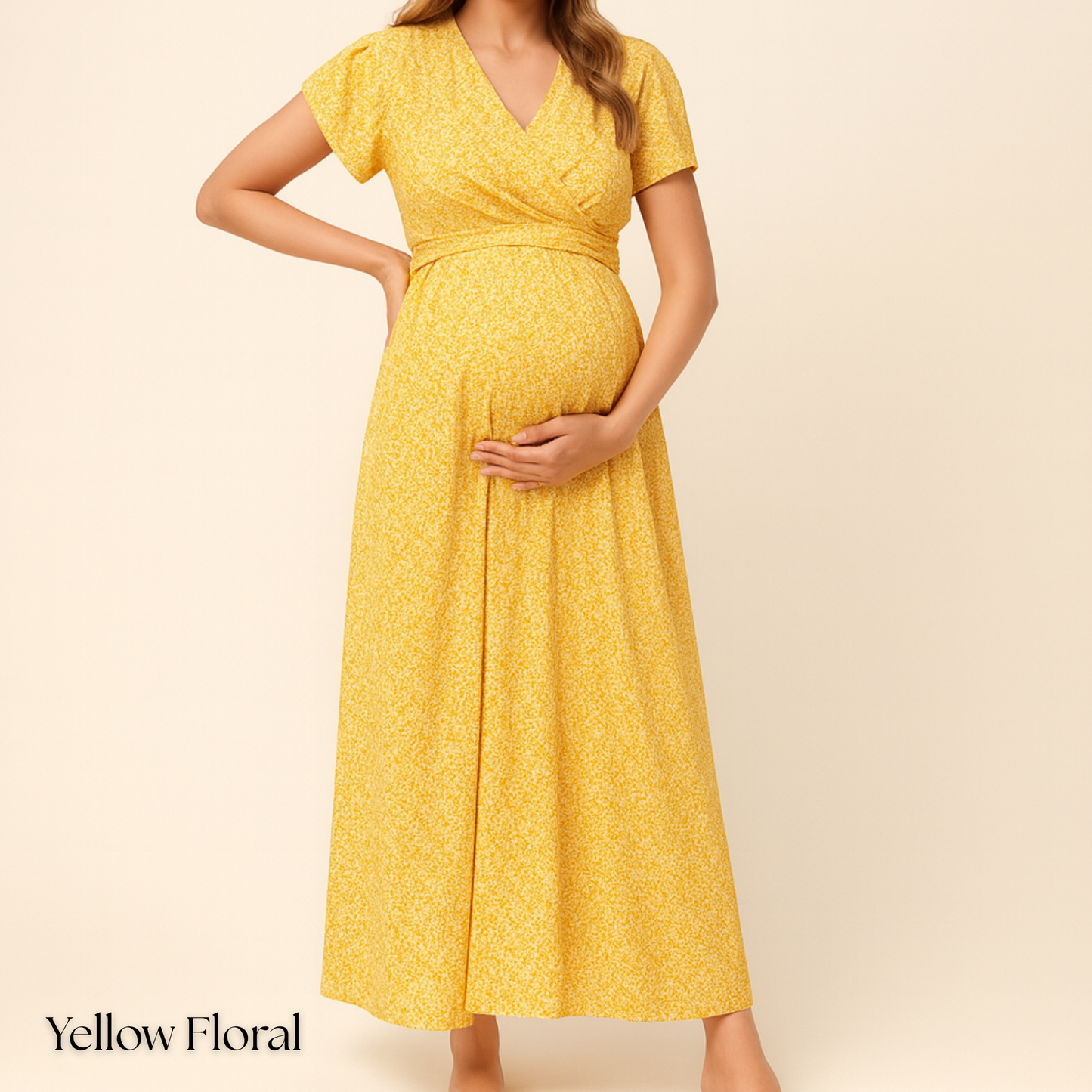 V-NECK DRESS - MATERNITY AND POSTPARTUM