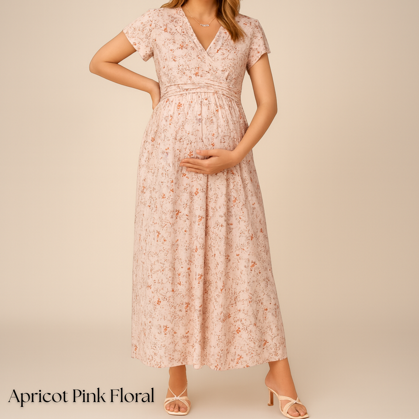V-NECK DRESS - MATERNITY AND POSTPARTUM
