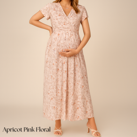 V-NECK DRESS - MATERNITY AND POSTPARTUM