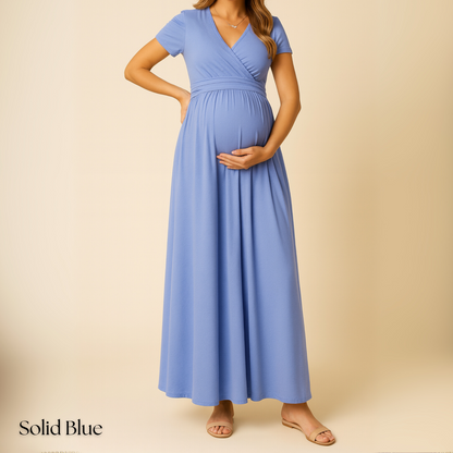 V-NECK DRESS - MATERNITY AND POSTPARTUM
