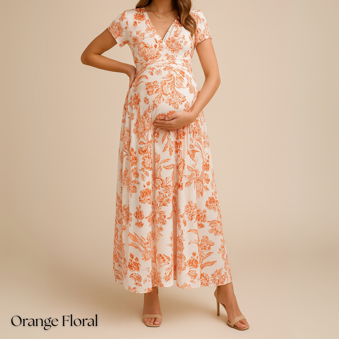 V-NECK DRESS - MATERNITY AND POSTPARTUM