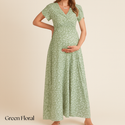 V-NECK DRESS - MATERNITY AND POSTPARTUM