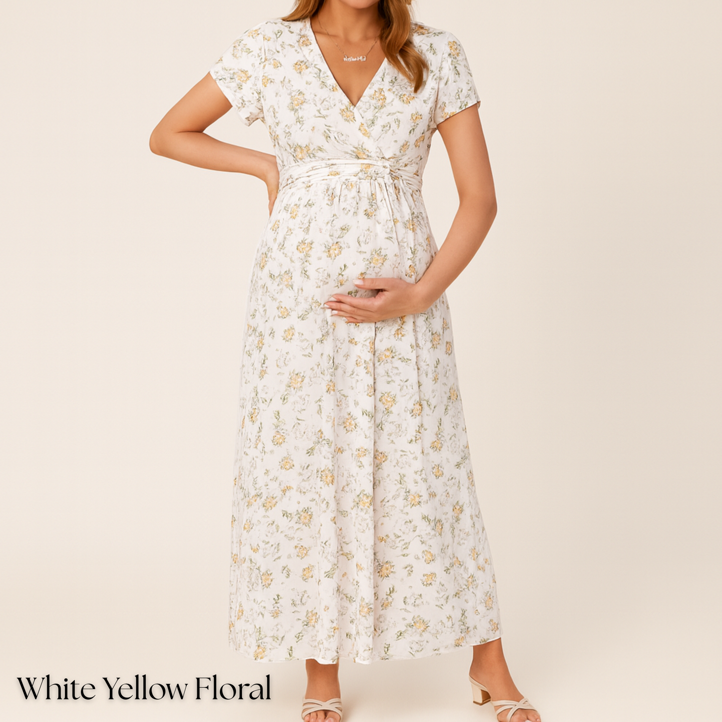 V-NECK DRESS - MATERNITY AND POSTPARTUM