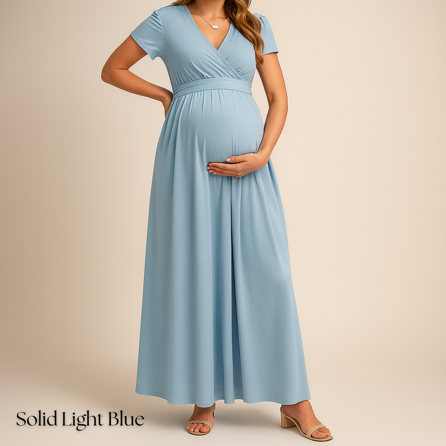 V-NECK DRESS - MATERNITY AND POSTPARTUM
