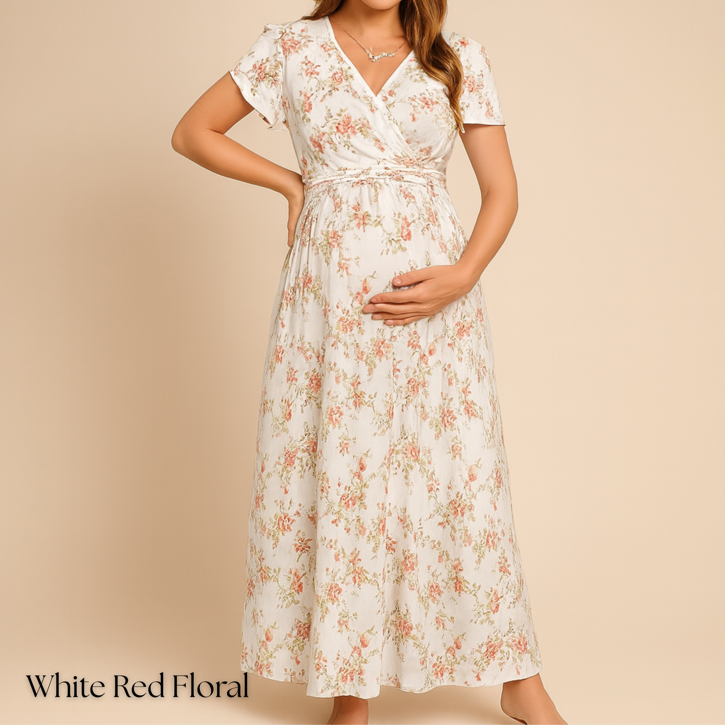 V-NECK DRESS - MATERNITY AND POSTPARTUM