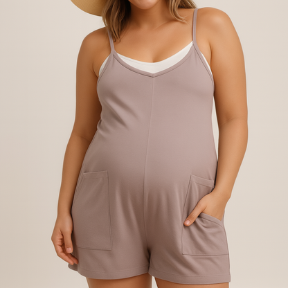 OVERSIZED JUMPSUIT SHORTS - MATERNITY AND POSTPARTUM