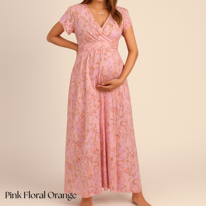 V-NECK DRESS - MATERNITY AND POSTPARTUM