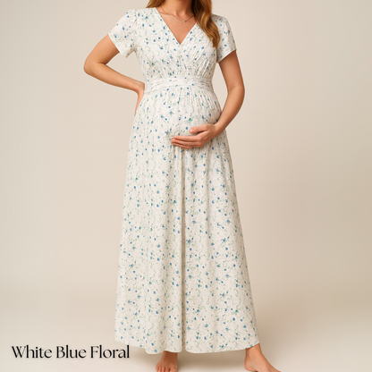 V-NECK DRESS - MATERNITY AND POSTPARTUM