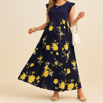 2 TONE DRESS - MATERNITY AND POSTPARTUM