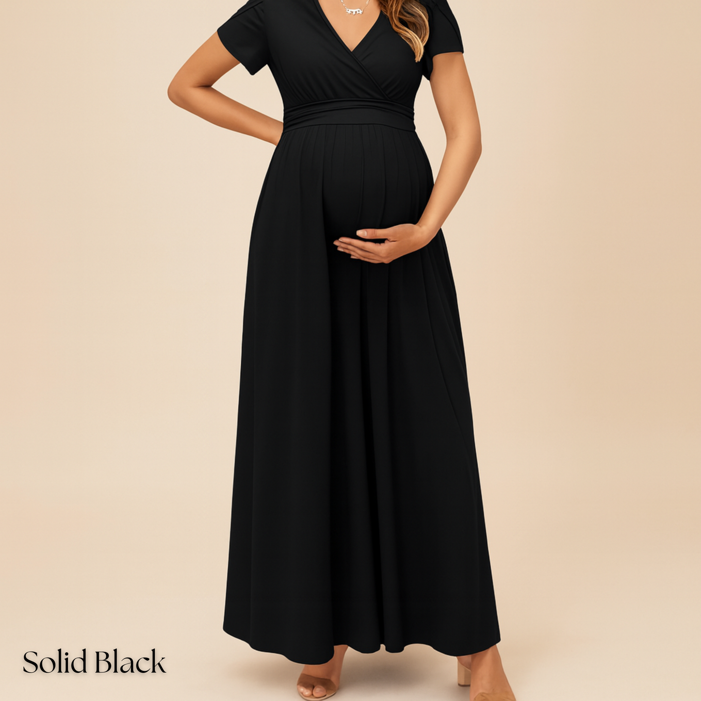 V-NECK DRESS - MATERNITY AND POSTPARTUM