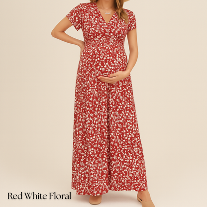 V-NECK DRESS - MATERNITY AND POSTPARTUM
