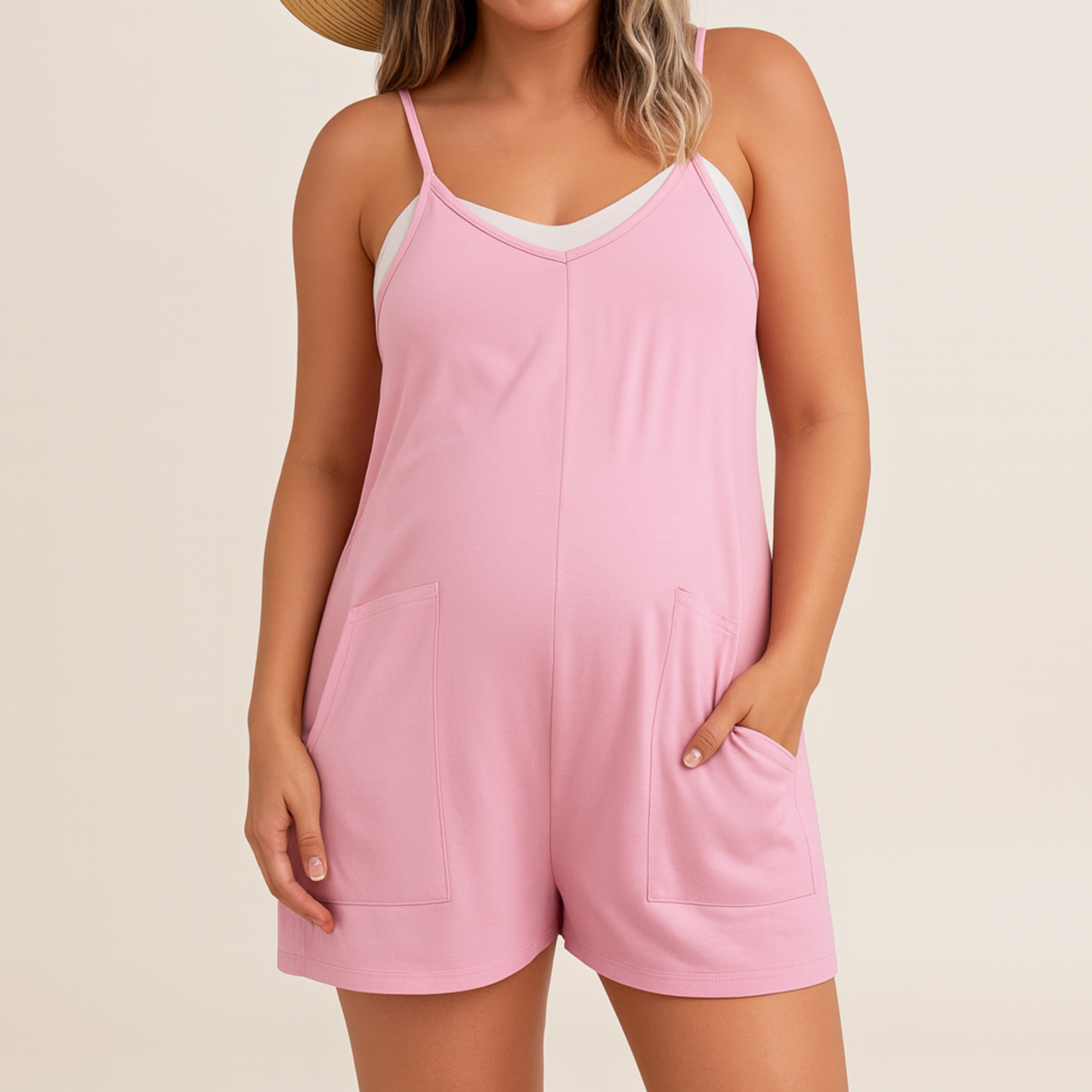 OVERSIZED JUMPSUIT SHORTS - MATERNITY AND POSTPARTUM