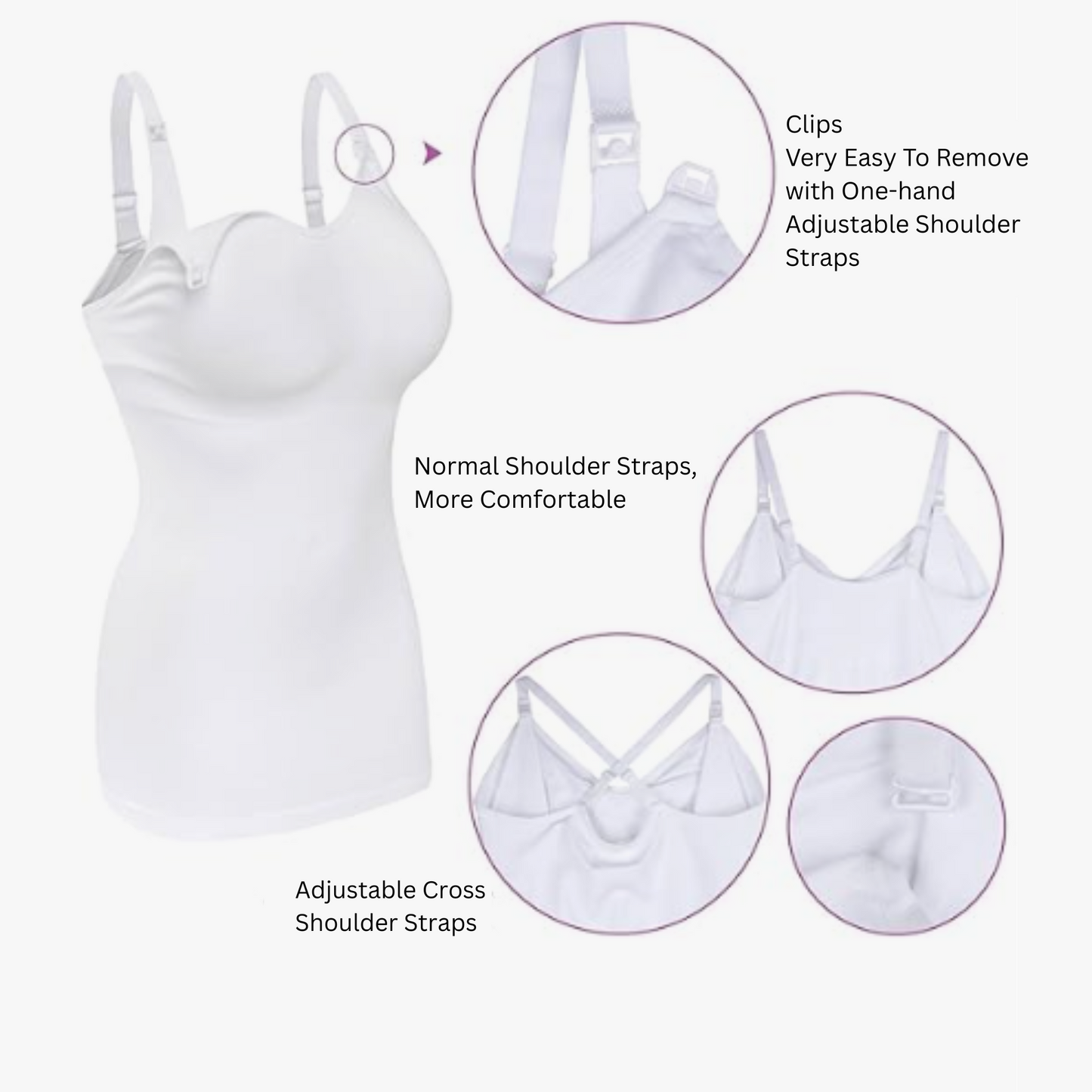 3-PACK TANK TOPS - EASY ACCESS NURSING